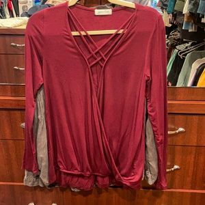 Grace and lace crisscross long sleeve